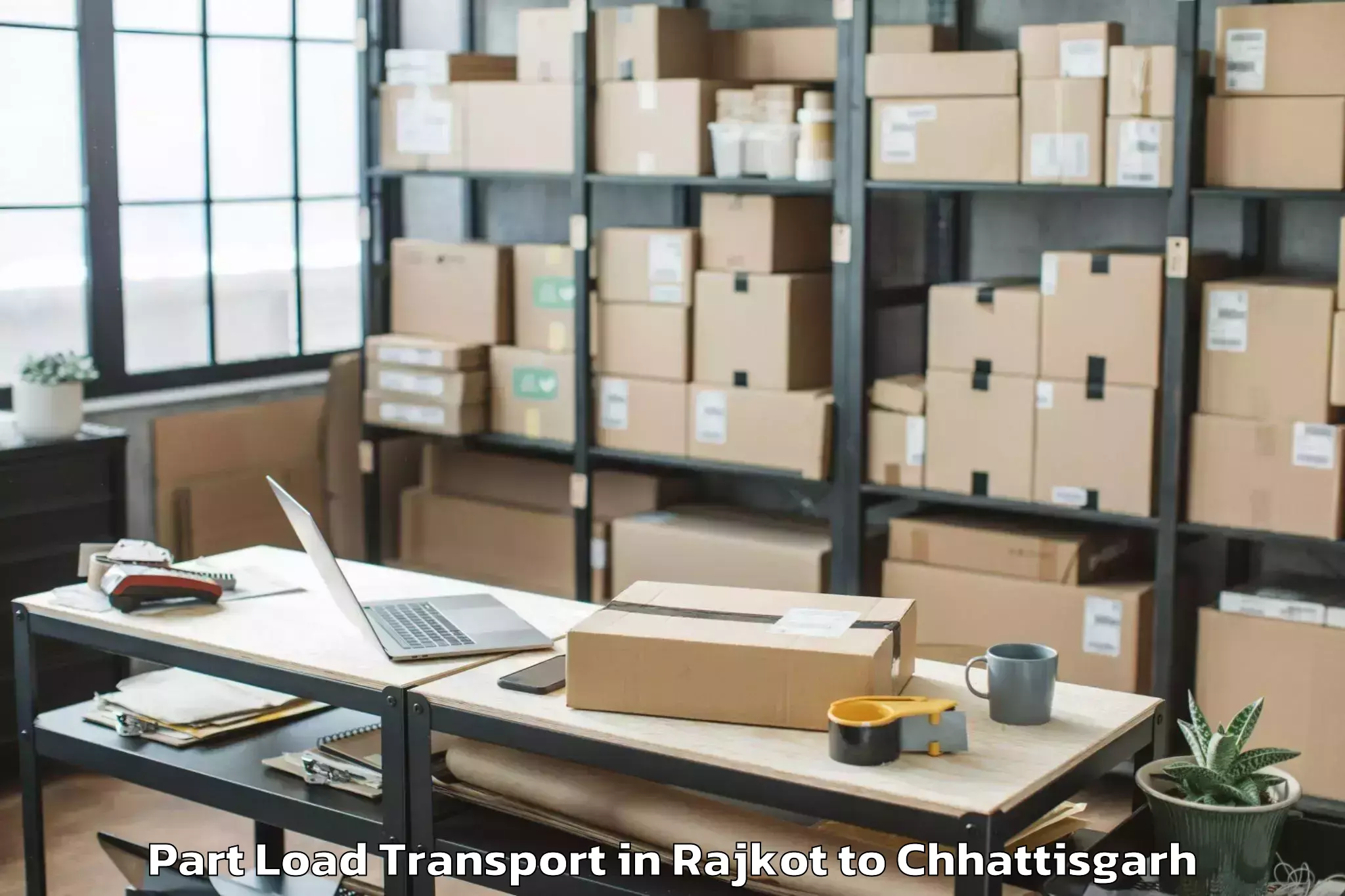 Discover Rajkot to Pithora Part Load Transport